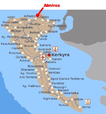 Map of Corfu